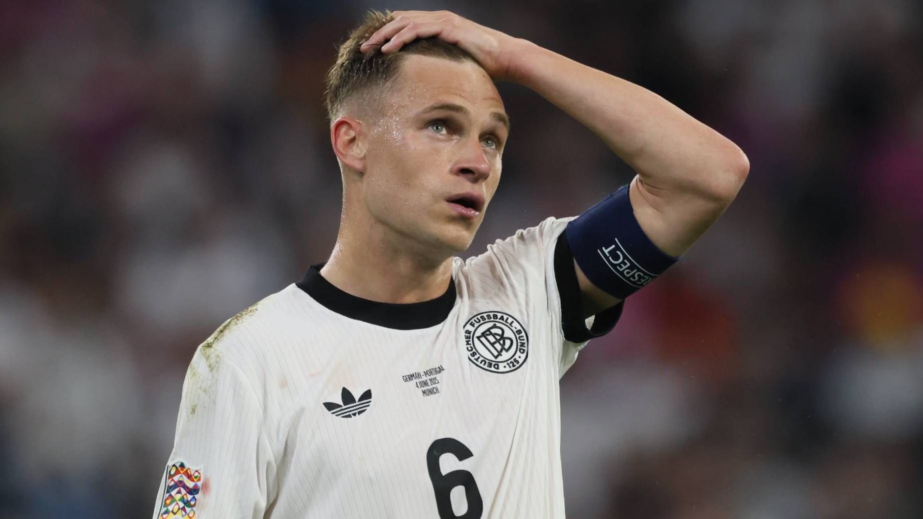 Disappointed: Joshua Kimmich in the game against Portugal.