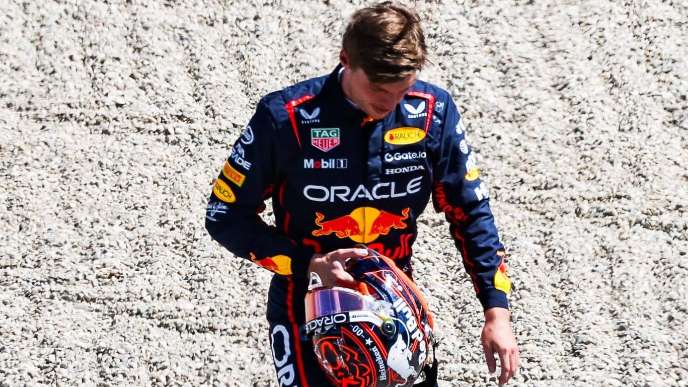 Disappointed: Max Verstappen shortly after his early end at the Grand Prix of Austria. Disappointed: Max Verstappen shortly after his early end at the Grand Prix of Austria.