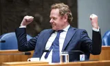 Outgoing minister David van Weel (asylum and migration) during the debate in the Lower House about asylum laws of former minister Faber. Photo Lina Selg 