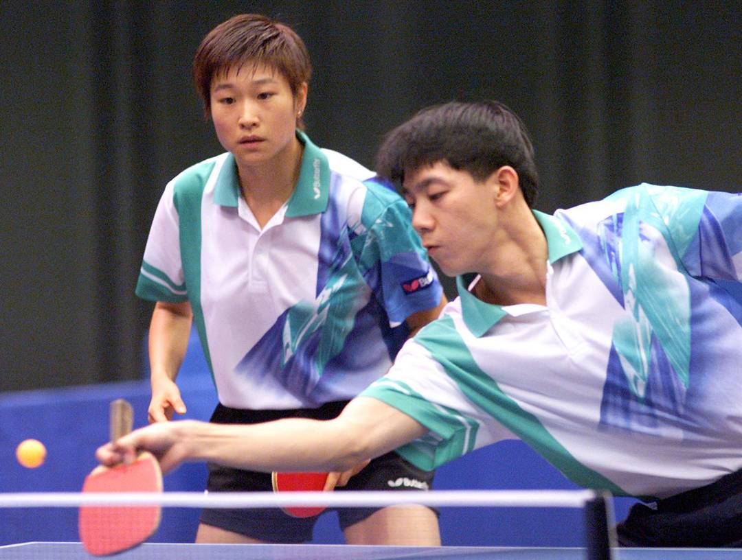 Player: Inside at the Asian table tennis championships in October 1998 in Osaka, Japan