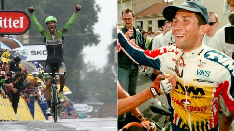 Lars Boom and Jeroen Blijleens were the last Brabant winners of a Tour stage until 2021 (photos: ANP).