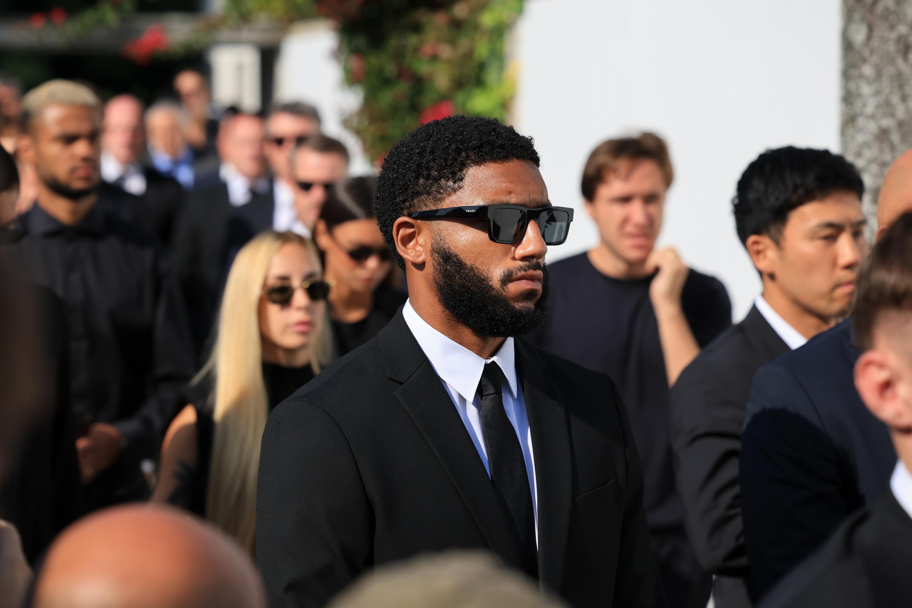 EPA12217253 Liverpool Player Mohamed Salah Arrival For the Funeral of Late Portugal's Player Diogo Jota and His Brother Andre Silva, in Gondomar, Portugal, 05 July 2025. Jota and His Brother Diad in Carly on Spain on 03 July 2025. Epa/Estela Silva Silva