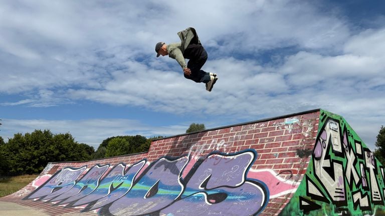Sven in action on the Skatingbaan in Den Bosch (photo: Imke van de Laar)