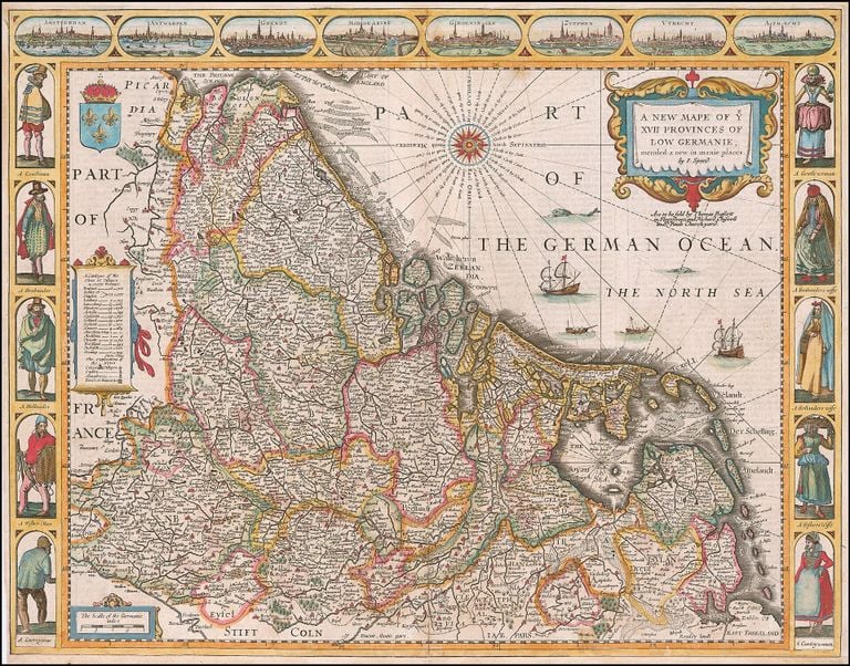 The low countries as they were in 1626. (Source: Wikimedia Commons).