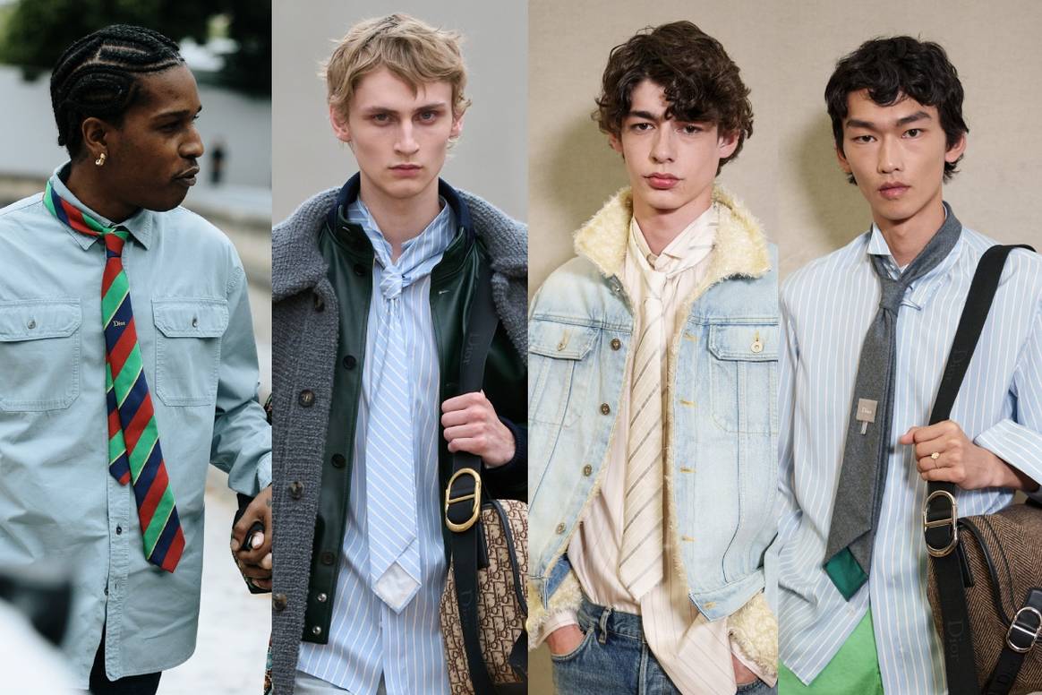 Asap Rocky (left) and Dior looks