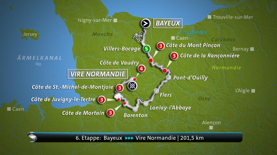 Overview map of the 6th stage