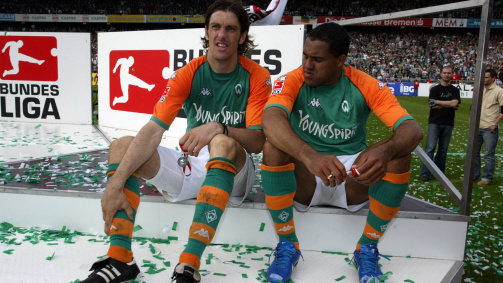 Maden Krstajic (left) and Aílton stood on the square for Werder Bremen 131 times and were sensationally Doublesieger in 2004 