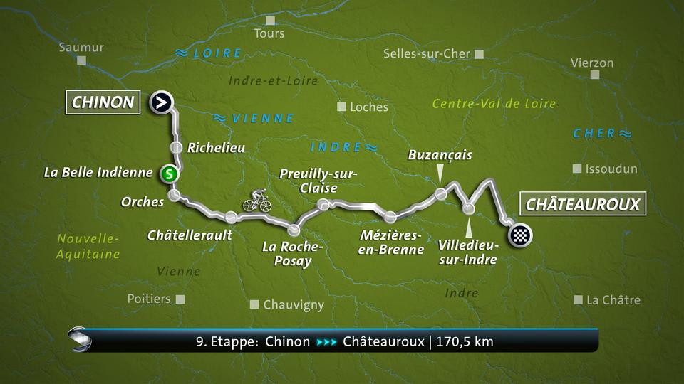 Overview map of the 9th stage