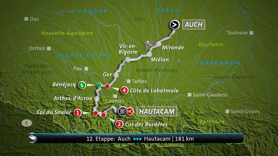 Overview map of the 12th stage