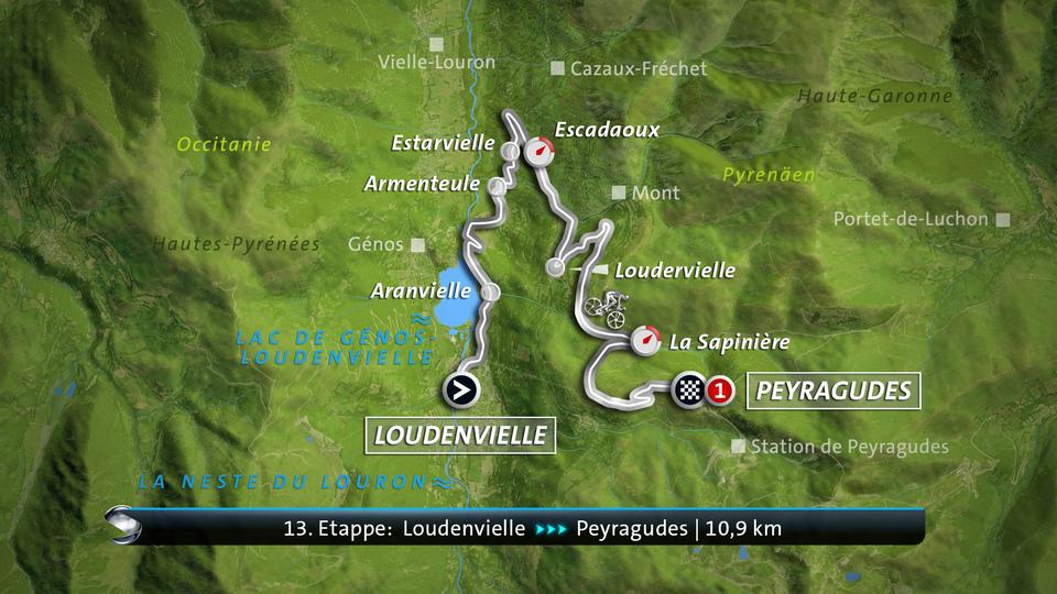 Overview map of the 13th stage