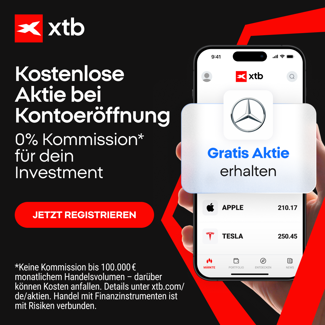 Depot and get free stock from the broker XTB