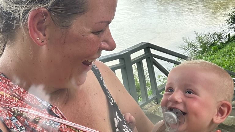 Her youngest son was just a baby when he went with me (private photo). 