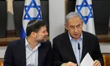 Israeli Prime Minister Benjamin Netanyahu with Minister of Finance Bezalel Smotrich. 