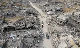 Ruins in Rafah, in southern Gaza. Photo Mohammed Salem/Reuters  