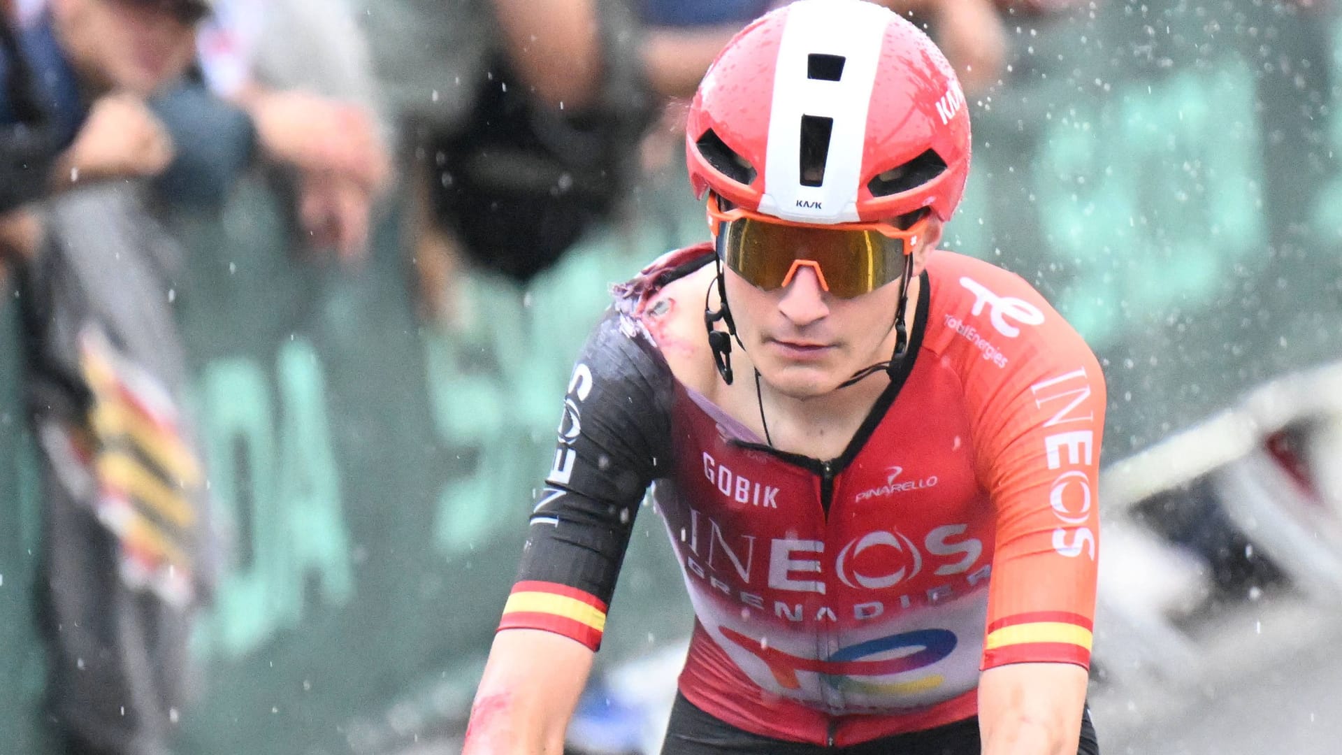 Carlos Rodríguez after his fall: the Spaniard has to give up.