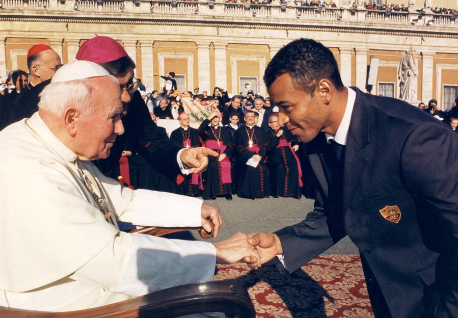 Cafu and Pope Wojtyla