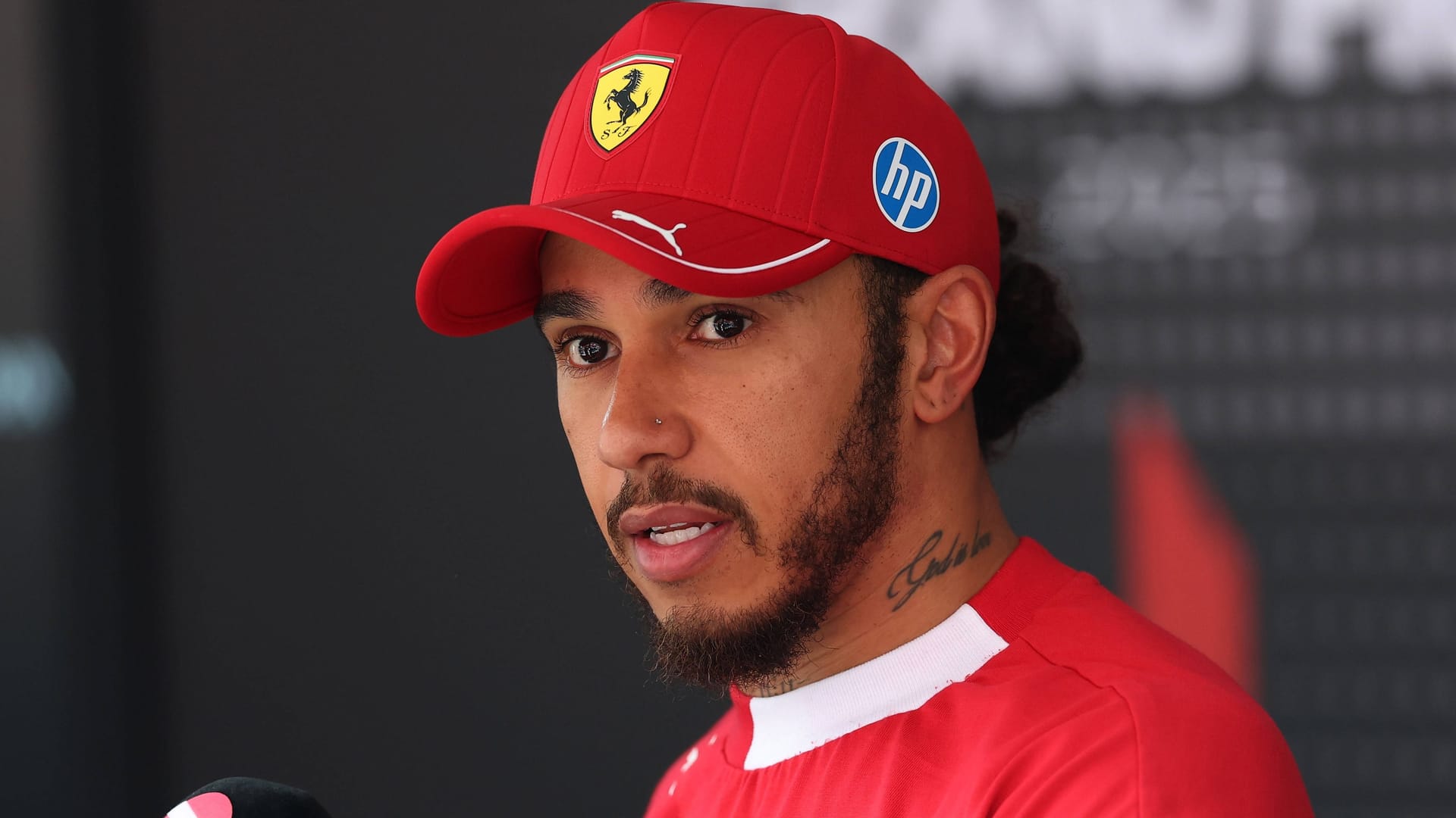 Unhappy: Lewis Hamilton on Saturday of the race weekend in Belgium.