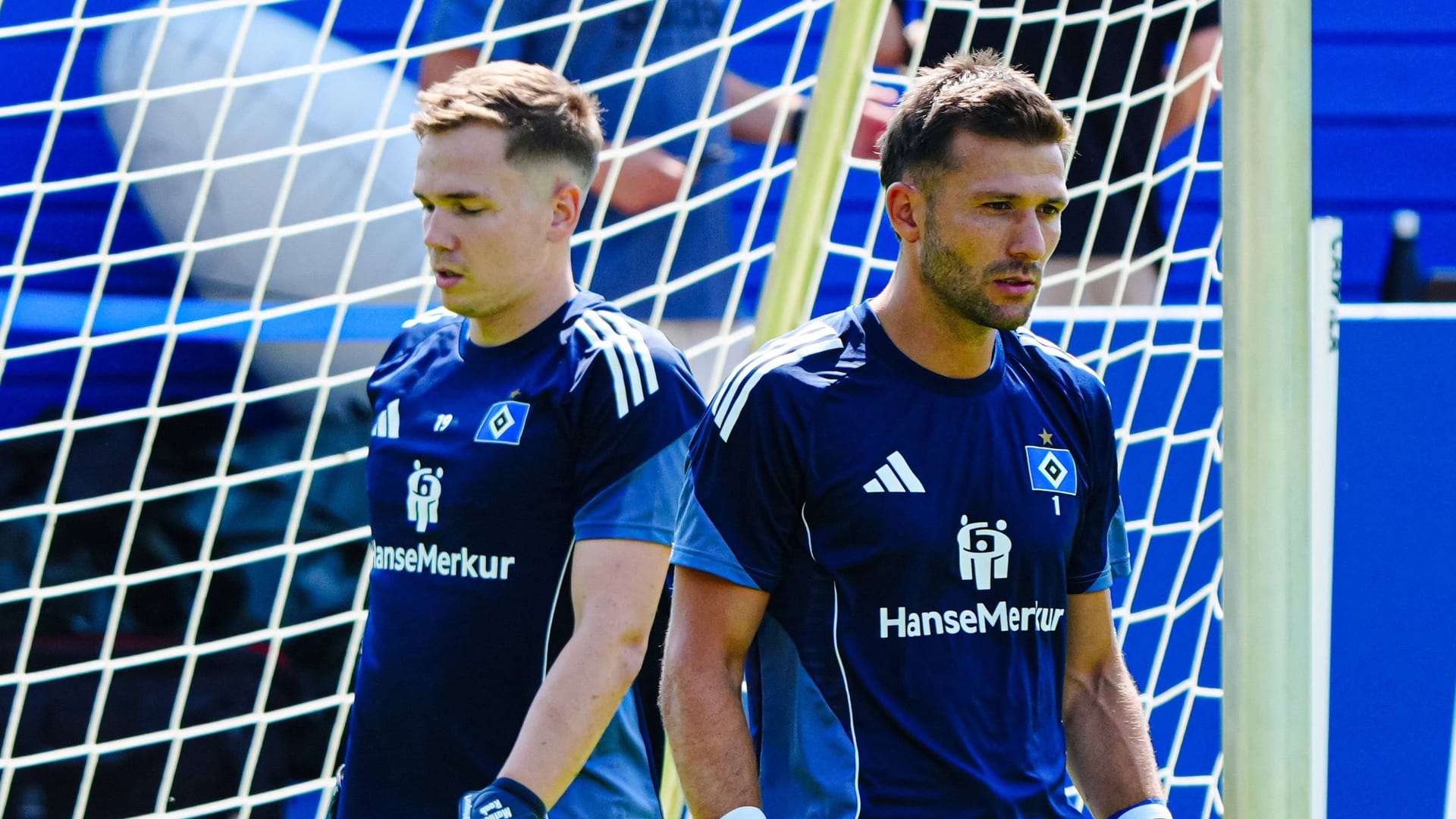 Matho Raab (right) and Daniel Heuer Fernandes: In the goalkeeper position at HSV, there are changes to the new season.