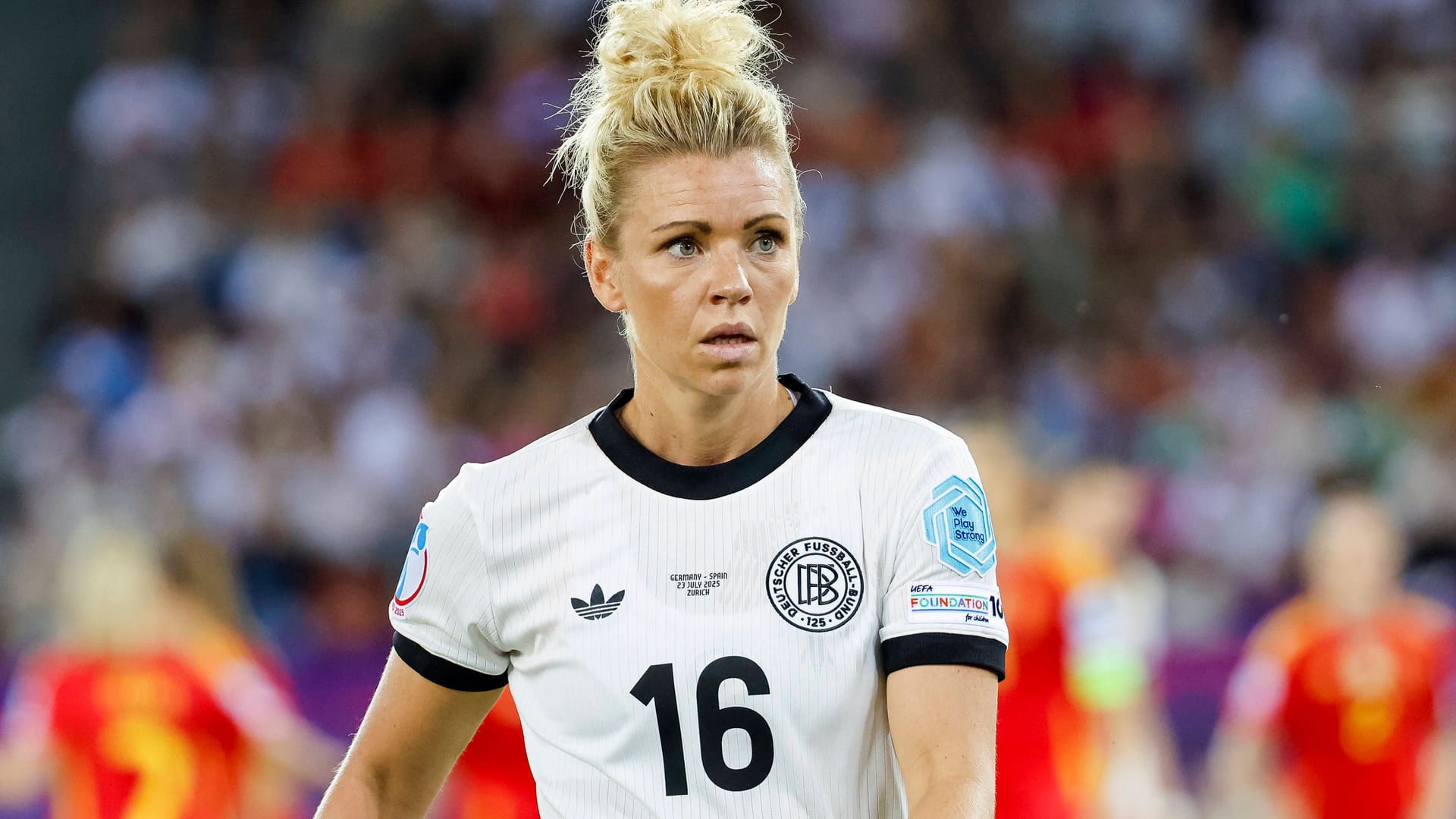 Linda Dallmann in the German jersey at the European Championship: The DFB women were narrowly excreted against Spain in the semifinals. Linda Dallmann in the German jersey at the European Championship: The DFB women were narrowly excreted against Spain in the semifinals.