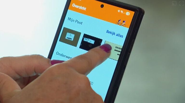 The PostNL app says that the mail was delivered, but that is not the case (photo: Omroep Brabant).