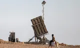An Iron Dome battery on Sunday in the Negev desert.