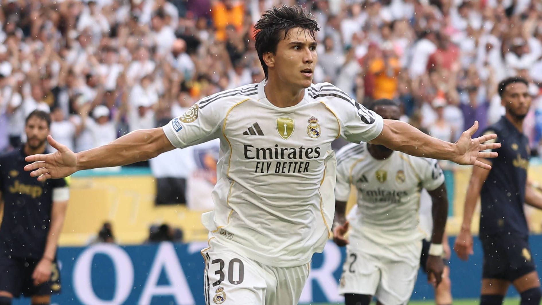 Match winner against Juve: Reals Gonzalo García celebrates his goal in the round of 16.