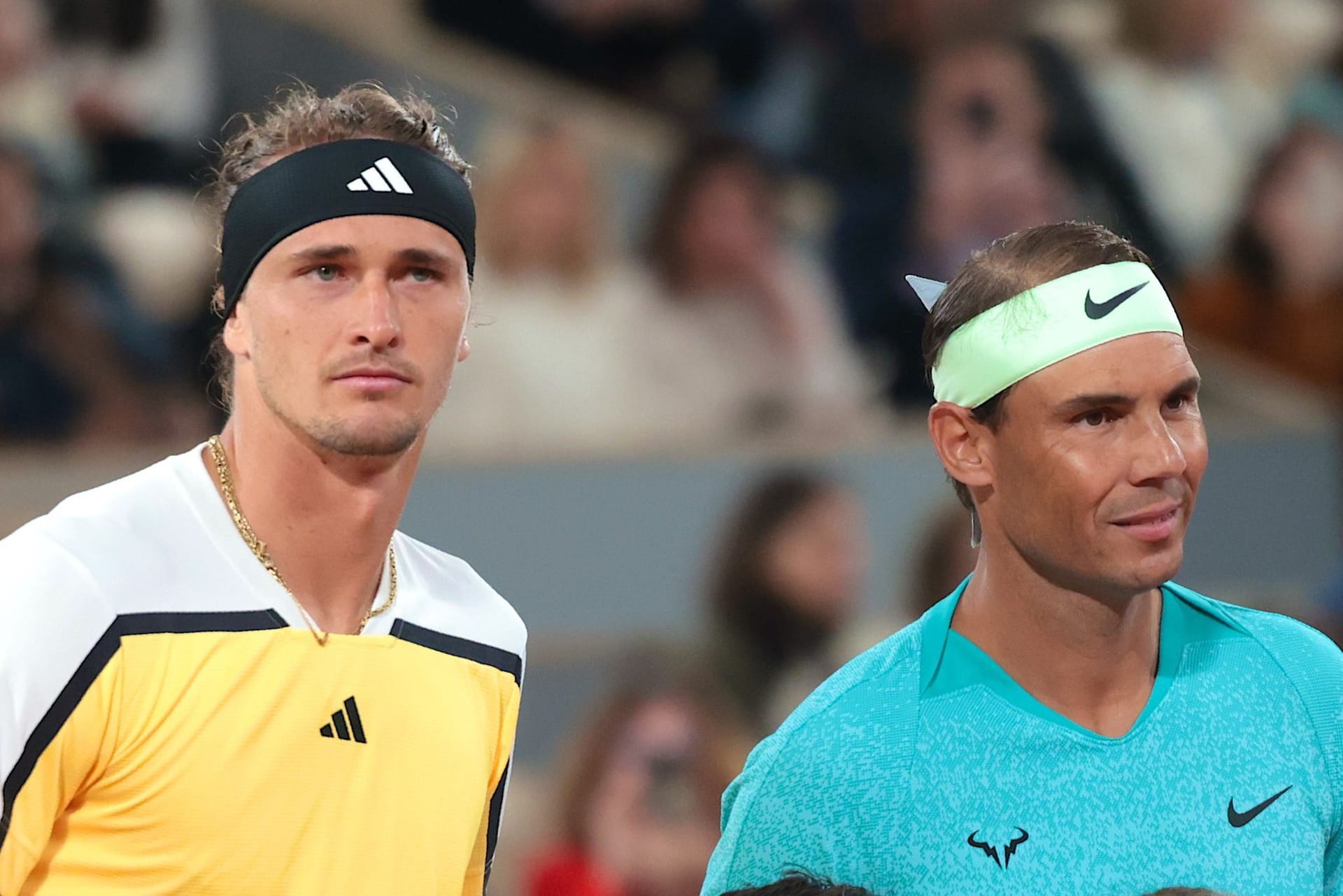Alexander Zverev (left) and Rafael Nadal at a joint appearance on the court (archive picture).