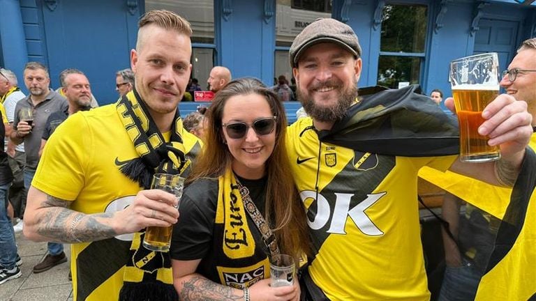 Bart, Dennis and Kim from Zevenbergen in the center of Norwich (photo: Ronald Sträter). 