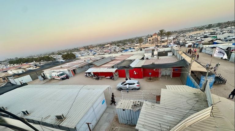 The emergency hospital and camp (private photo). 