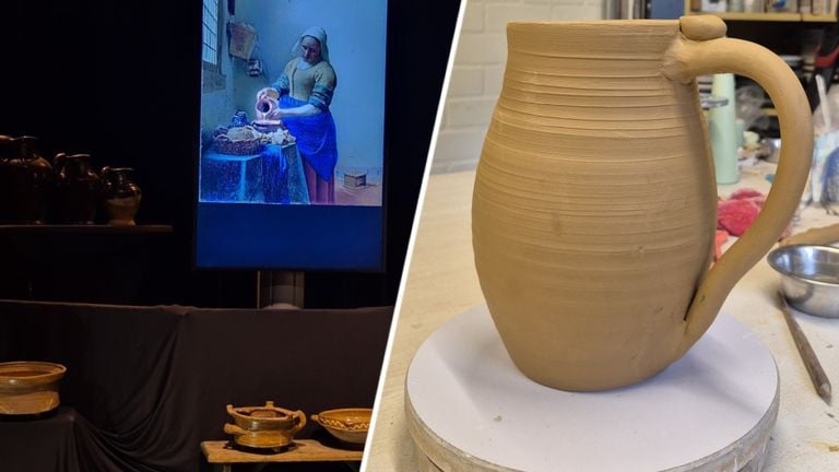 Regional reporter Niek de Bruijn made a replica of the jug of the 'milkmaid' (photos: Niek de Bruijn).