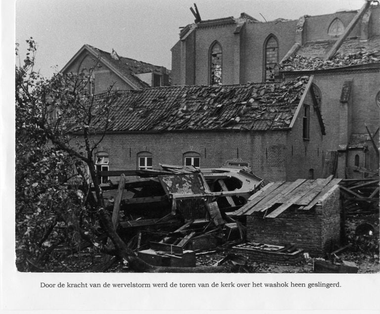 The destroyed church of Langenboom (photo: Heemkundekring Felix Walter Langenboom).