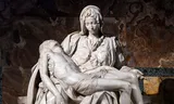 Pietà (1498-1499), image of Michelangelo Buonarroti in the Sint-Pietersbasiliek, Vatican City.
