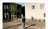 Rita Baroud in front of her house in Marseille. 