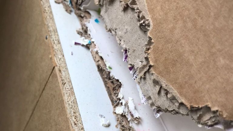 A wall eaten by rats (private photo).