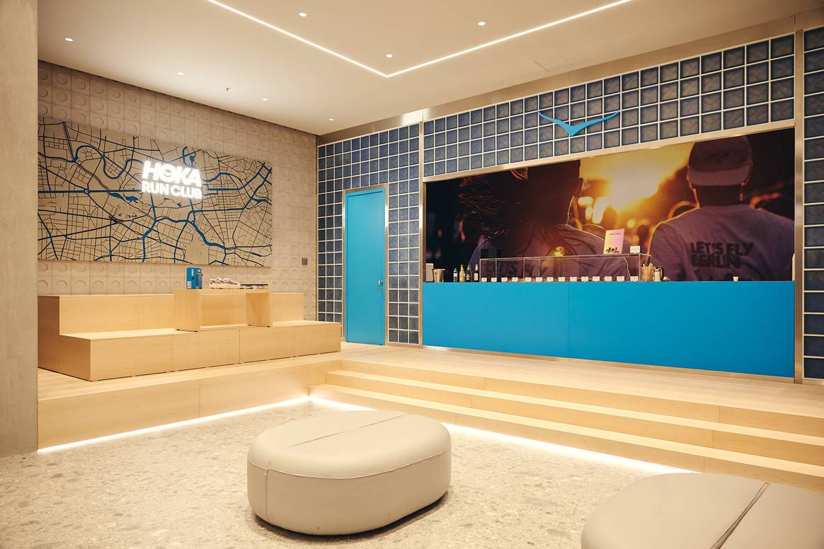 Community hub in the Hoka flagship in Berlin