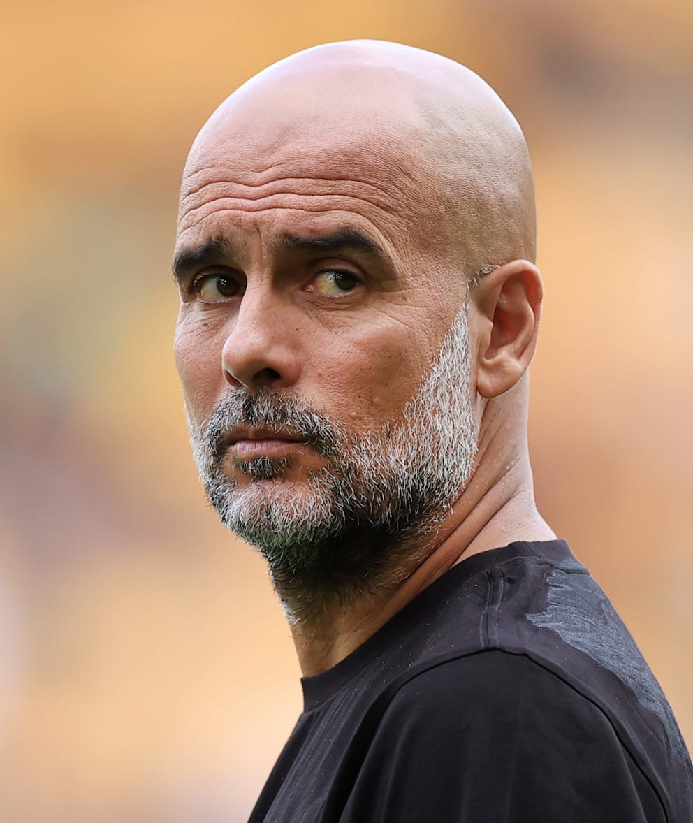 Beim 4:0-Heimsieg gegen Wolverhampton trug Pep wieder seinen gewohnten Bart