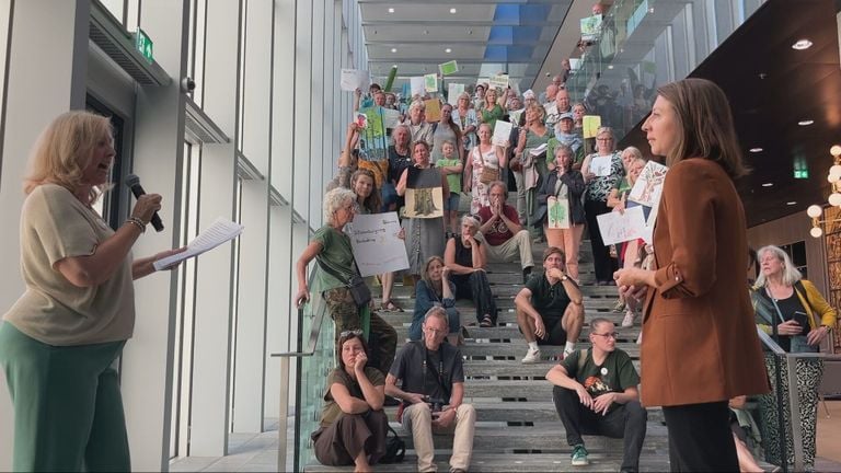 Activists in the Tilburg town hall.