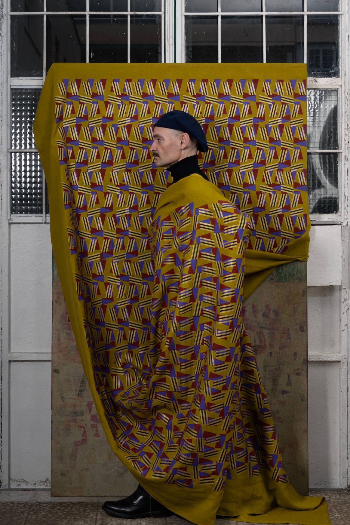 Federico Antelo Granero in his textile experiment workshop.