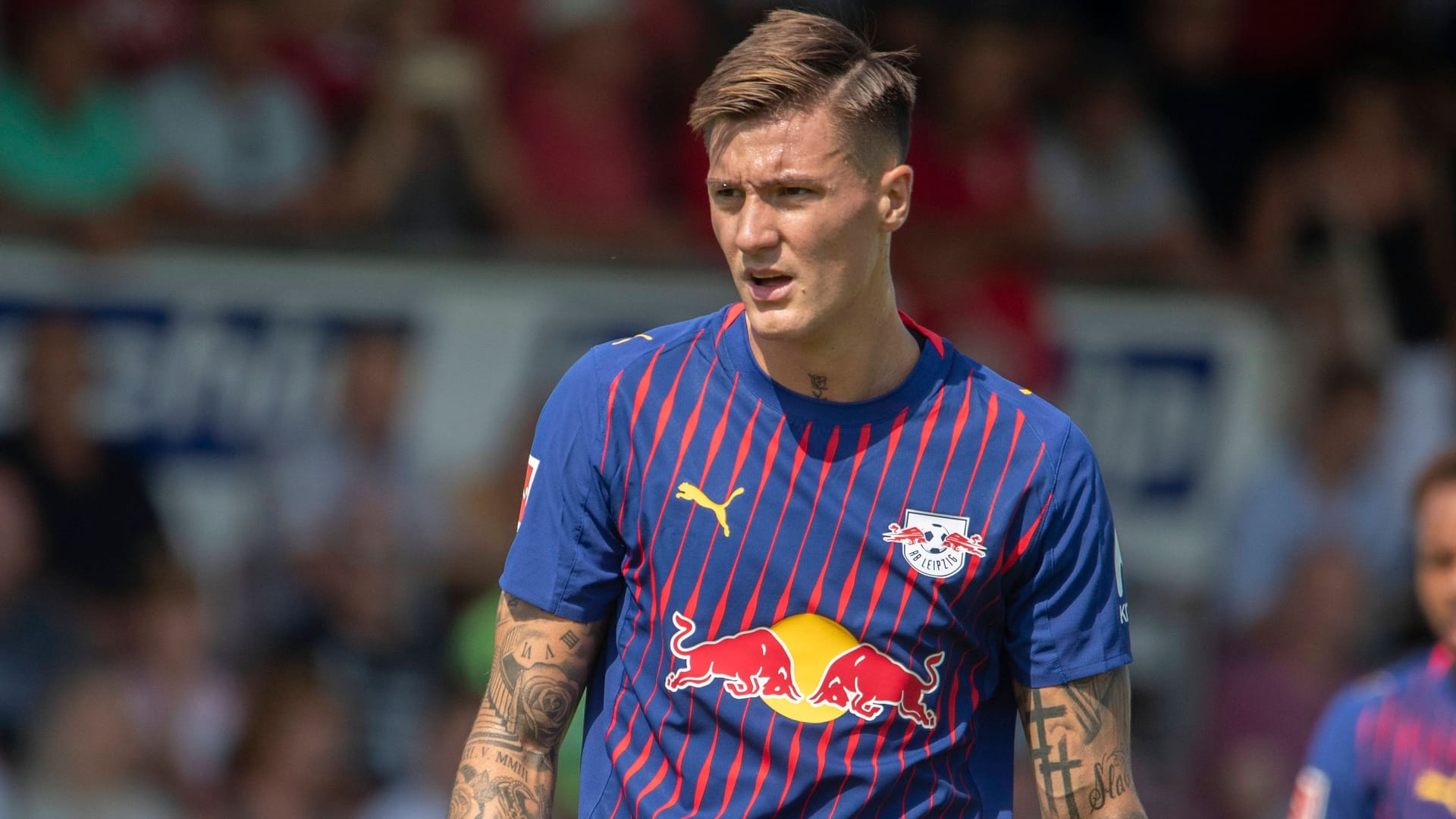 View towards Premier League? Leipzig's Benjamin Šeško.
