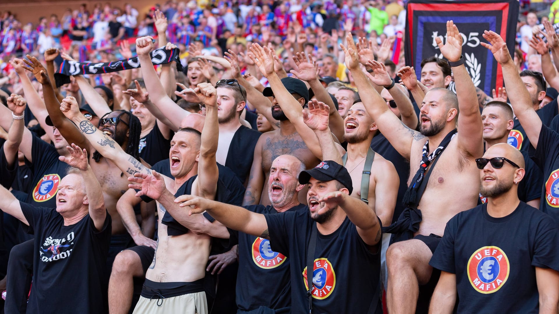 Fans of Crystal Palace at the Community Shield against Liverpool: A few are besides under the thousands of followers of the club.