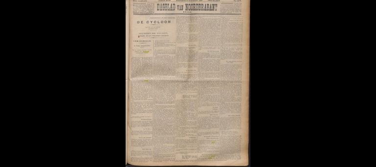 On 12 August, the Dagblad van Noord-Brabant will take the full front page for the Storm disaster.