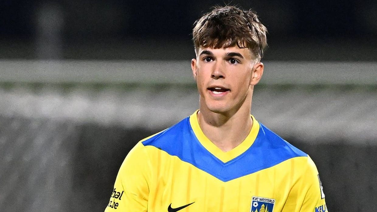 Luka Vušković in the jersey of the KVC Westerlo (archive picture): Most recently the 18-year-old was loaned to the Belgian first division clubs and was a regular.