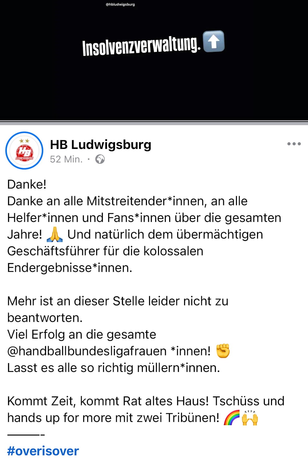 Der bitterböse Post tauchte auch bei Facebook auf, inzwischen ist er gelöscht