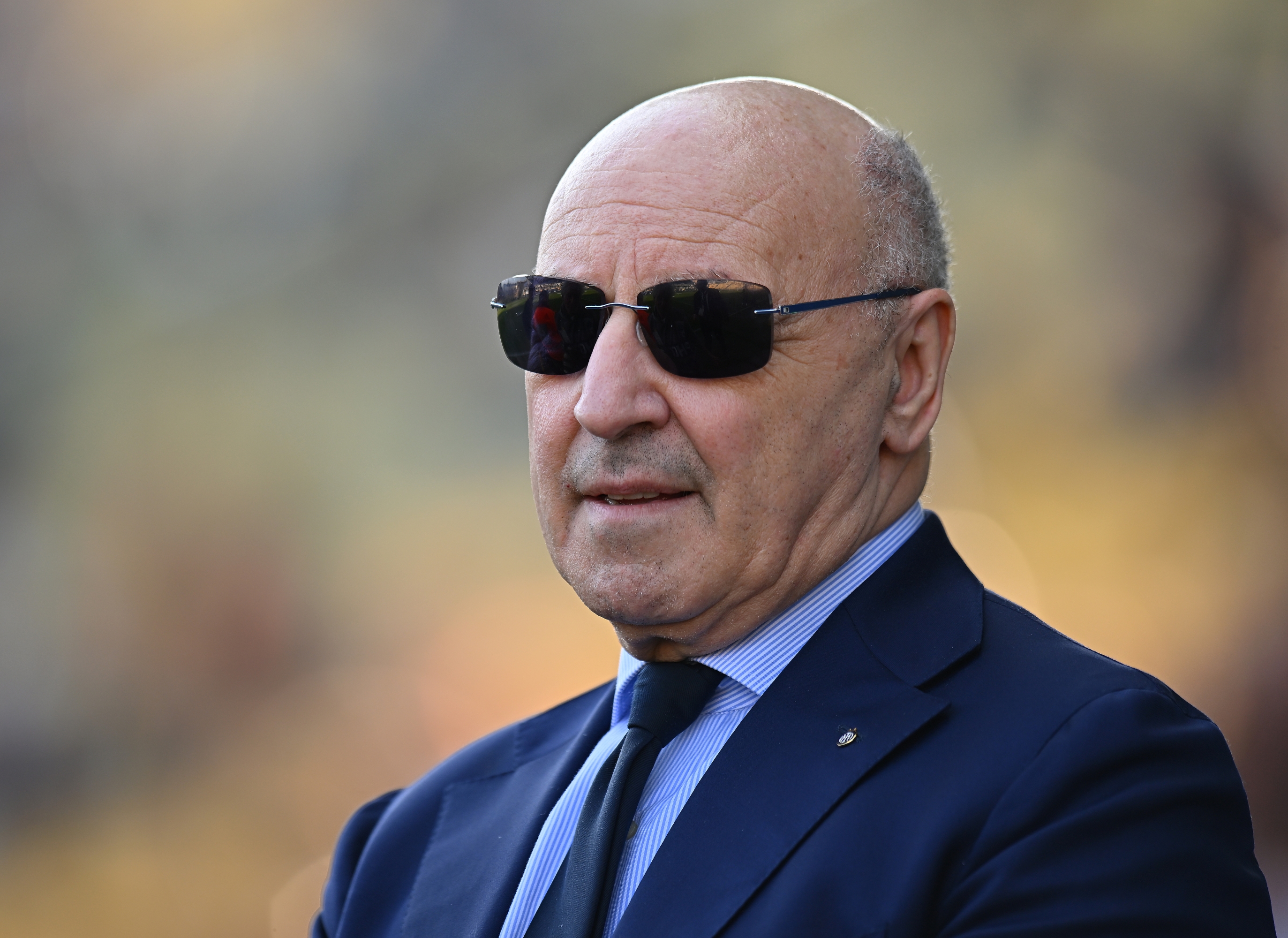 Parma, Italy - April 05: Giuseppe Marotta Chairman of FC International Looks On Prior to the Serie A Match Bethaeen Parma and FC International at Stadium Ennio Tardini on April 05, 2025 in Parma, Italy. (Photo by Alessandro Sabattini/Getty Images)