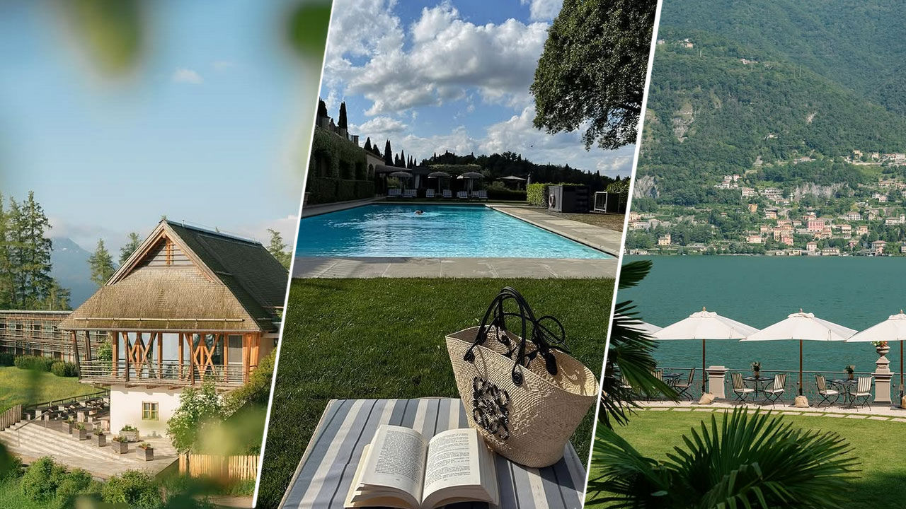 From left: Vigilius Mountain Resort, Castello del Nero, Mandarin Oriental Como