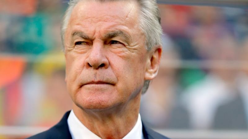The then Swiss coach Ottmar Hitzfeld, recorded before the group game of the FIFA World Cup 2014 against Ecuador.