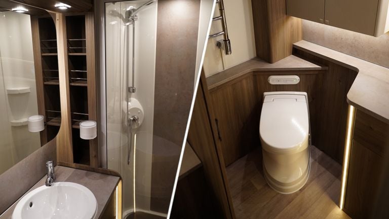 The bathroom and the combustion toilet (photo: Rochelle Moes).