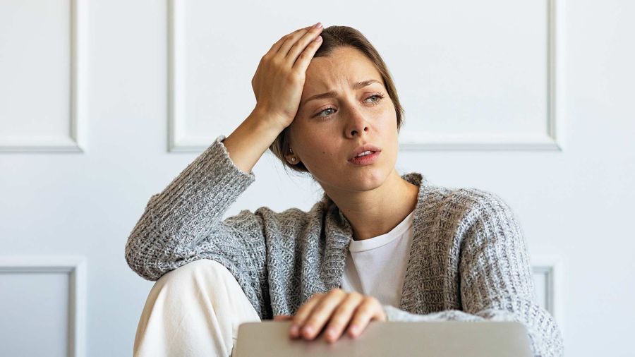 Woman with computer