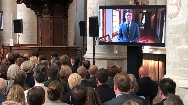 Defense Minister Brekelmans in the Grote Kerk in Breda (photo: Willem-Jan Joachems)