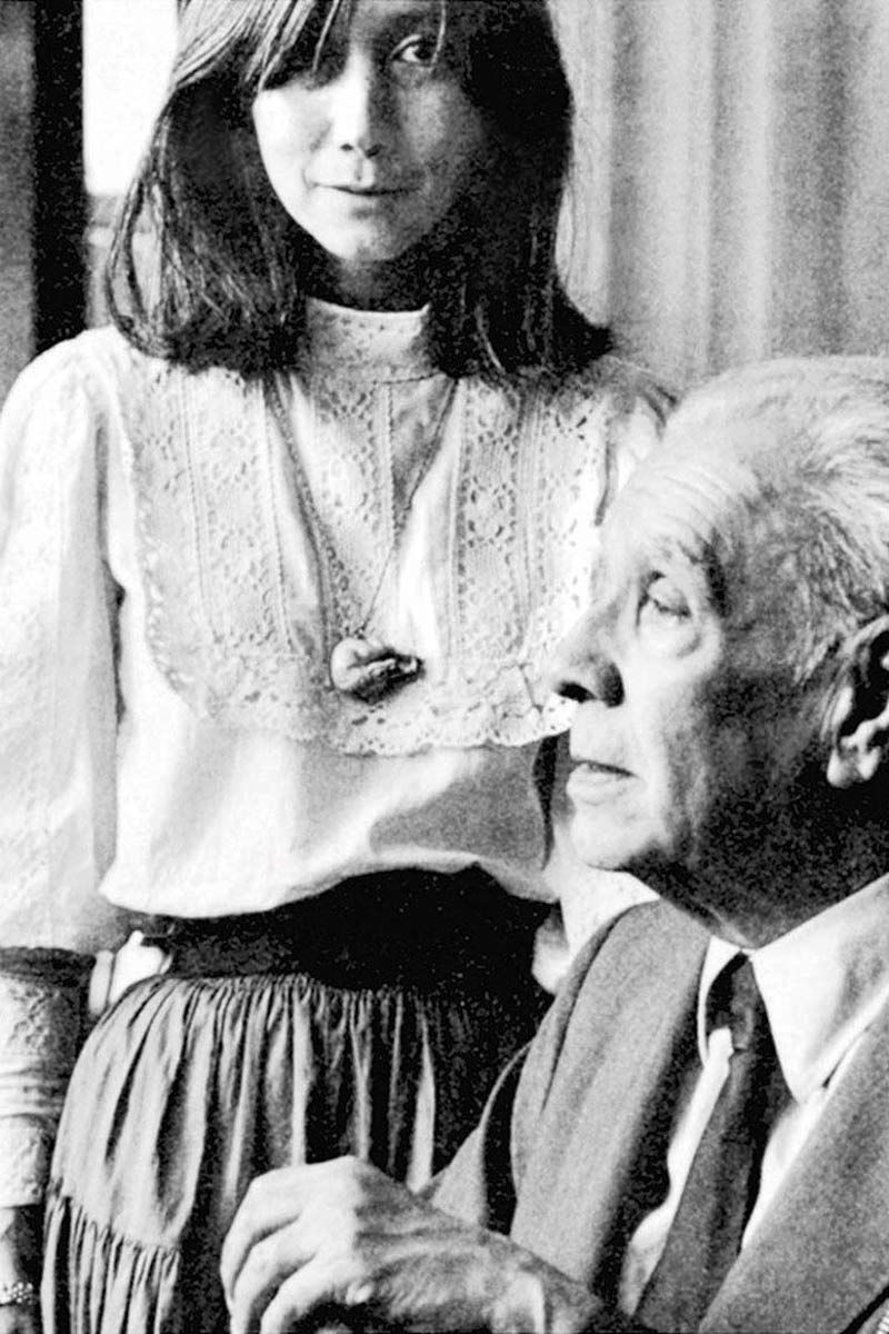 María Kodama and Jorge Luis Borges